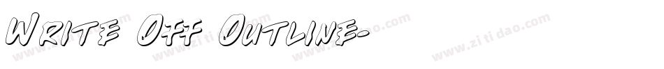 Write Off Outline字体转换